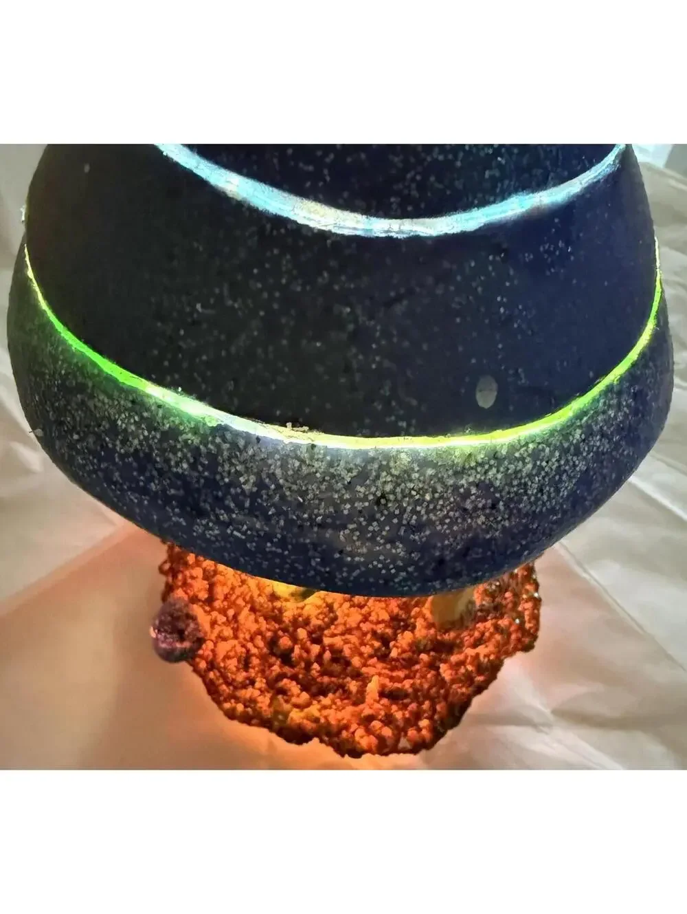 Vintage Fiber Optic F/X Magical Mushroom With Fantasy Fairy Lamp Night Light